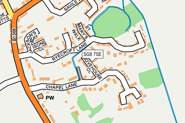 SG8 7SE map - OS OpenMap – Local (Ordnance Survey)