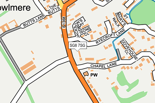 SG8 7SG map - OS OpenMap – Local (Ordnance Survey)