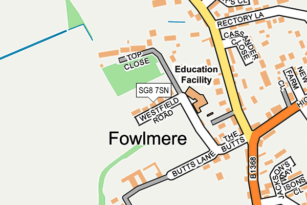 SG8 7SN map - OS OpenMap – Local (Ordnance Survey)