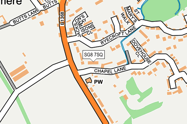SG8 7SQ map - OS OpenMap – Local (Ordnance Survey)