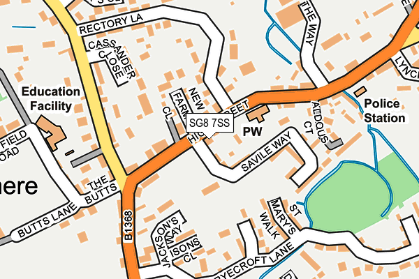 SG8 7SS map - OS OpenMap – Local (Ordnance Survey)