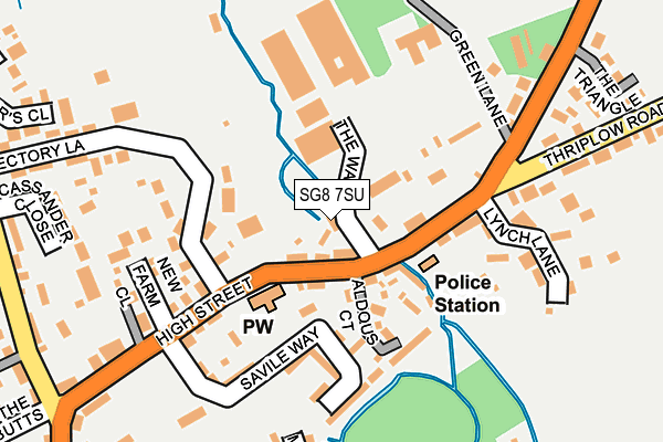 SG8 7SU map - OS OpenMap – Local (Ordnance Survey)