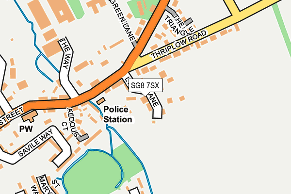 SG8 7SX map - OS OpenMap – Local (Ordnance Survey)