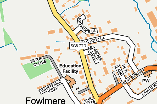 SG8 7TD map - OS OpenMap – Local (Ordnance Survey)