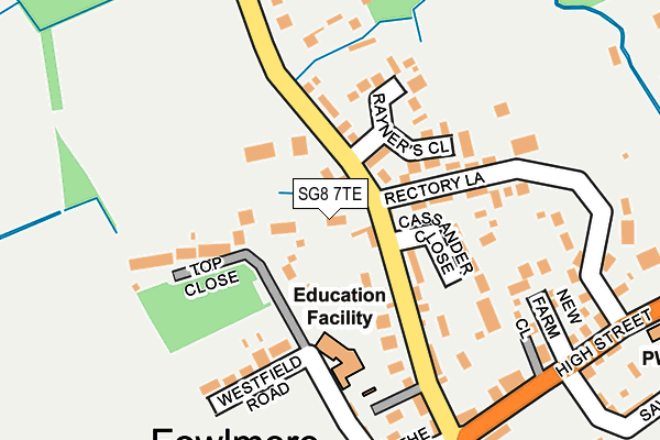 SG8 7TE map - OS OpenMap – Local (Ordnance Survey)