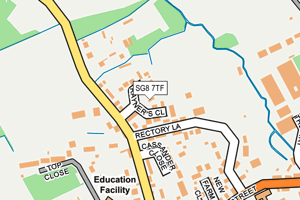 SG8 7TF map - OS OpenMap – Local (Ordnance Survey)