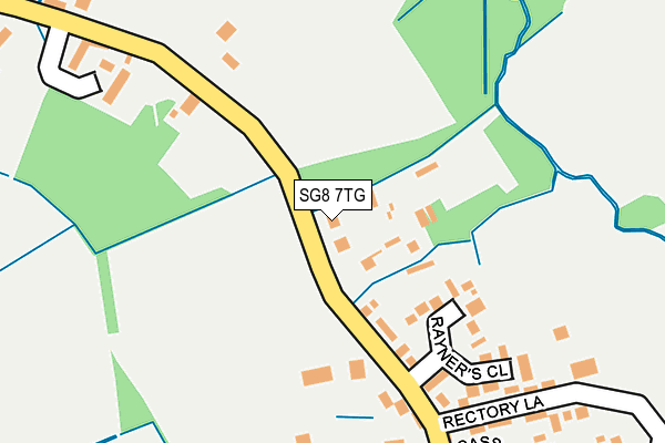 SG8 7TG map - OS OpenMap – Local (Ordnance Survey)