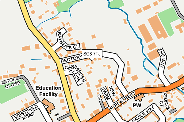 SG8 7TJ map - OS OpenMap – Local (Ordnance Survey)