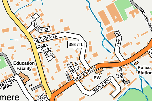 SG8 7TL map - OS OpenMap – Local (Ordnance Survey)