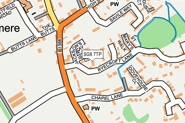 SG8 7TP map - OS OpenMap – Local (Ordnance Survey)