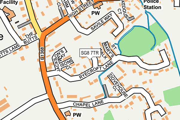 SG8 7TR map - OS OpenMap – Local (Ordnance Survey)