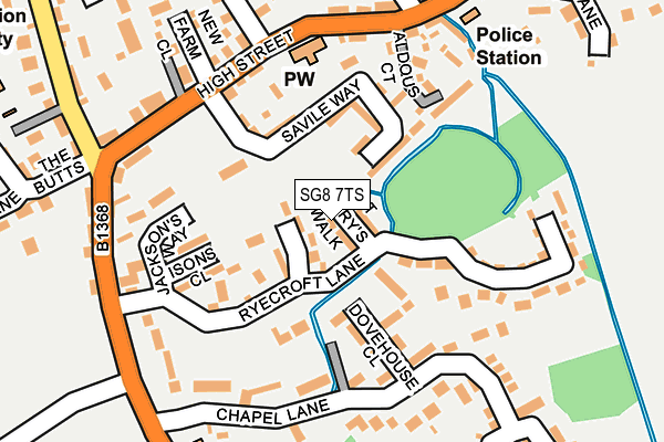 SG8 7TS map - OS OpenMap – Local (Ordnance Survey)