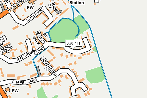 SG8 7TT map - OS OpenMap – Local (Ordnance Survey)