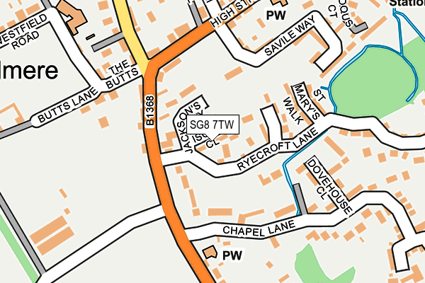 SG8 7TW map - OS OpenMap – Local (Ordnance Survey)