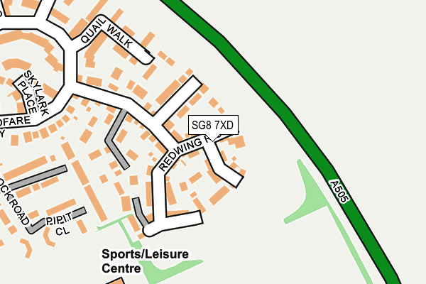 SG8 7XD map - OS OpenMap – Local (Ordnance Survey)