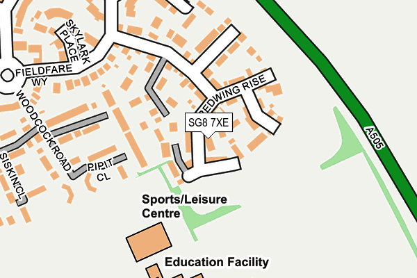 SG8 7XE map - OS OpenMap – Local (Ordnance Survey)