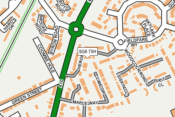 SG8 7XH map - OS OpenMap – Local (Ordnance Survey)