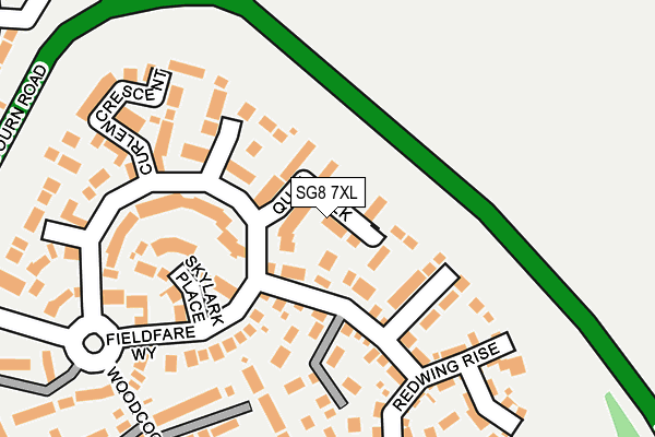 SG8 7XL map - OS OpenMap – Local (Ordnance Survey)