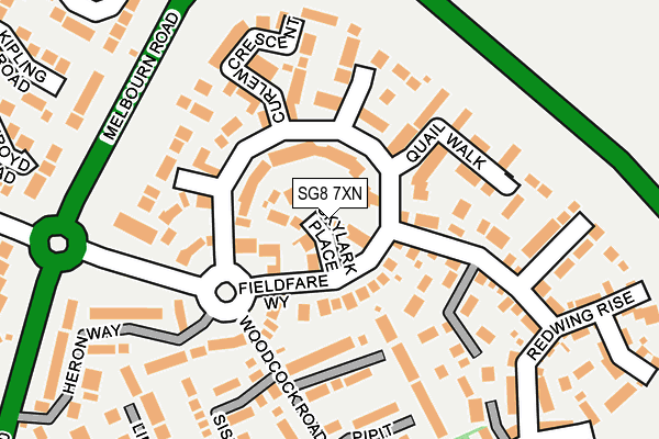 SG8 7XN map - OS OpenMap – Local (Ordnance Survey)