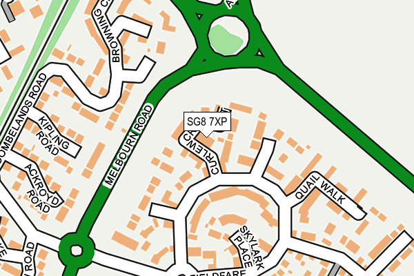 SG8 7XP map - OS OpenMap – Local (Ordnance Survey)