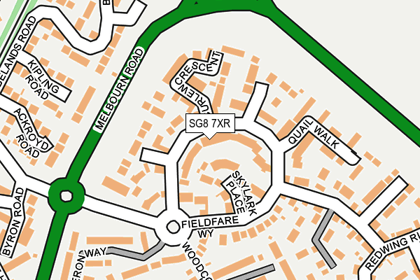 SG8 7XR map - OS OpenMap – Local (Ordnance Survey)