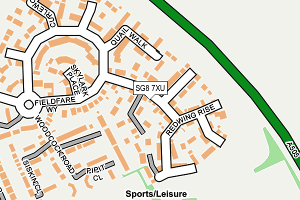 SG8 7XU map - OS OpenMap – Local (Ordnance Survey)