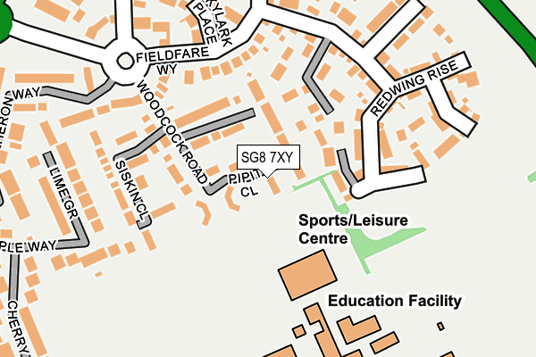 SG8 7XY map - OS OpenMap – Local (Ordnance Survey)