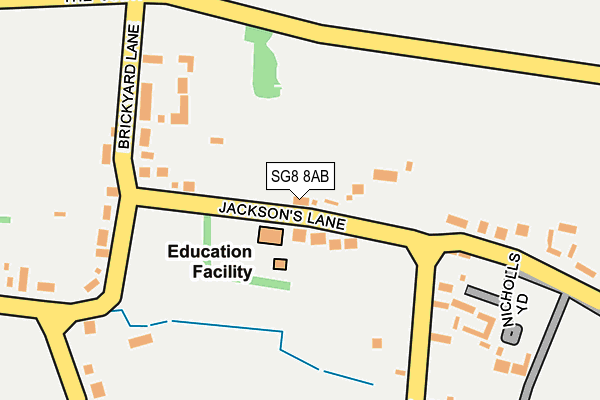 SG8 8AB map - OS OpenMap – Local (Ordnance Survey)