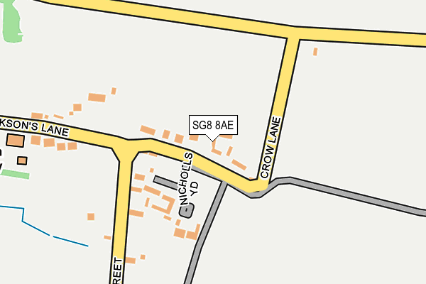 SG8 8AE map - OS OpenMap – Local (Ordnance Survey)
