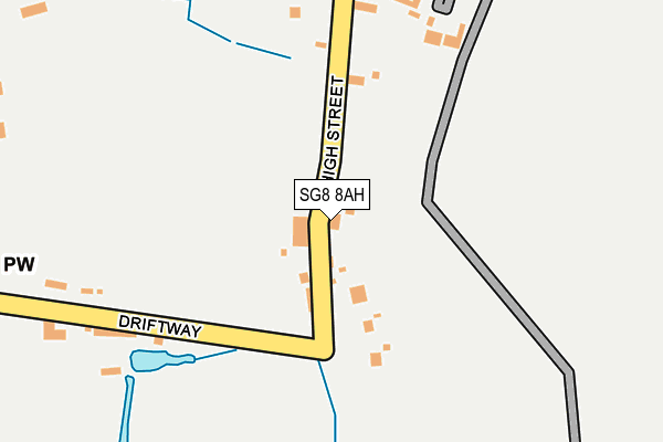 SG8 8AH map - OS OpenMap – Local (Ordnance Survey)