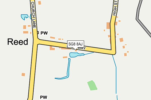 SG8 8AJ map - OS OpenMap – Local (Ordnance Survey)