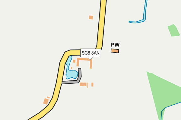 SG8 8AN map - OS OpenMap – Local (Ordnance Survey)