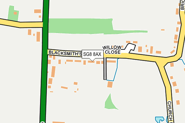 SG8 8AX map - OS OpenMap – Local (Ordnance Survey)