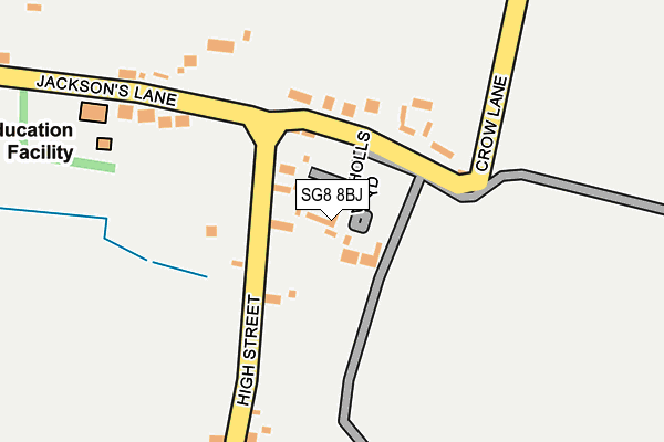 SG8 8BJ map - OS OpenMap – Local (Ordnance Survey)