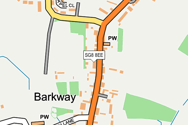 SG8 8EE map - OS OpenMap – Local (Ordnance Survey)
