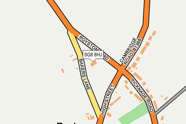 SG8 8HJ map - OS OpenMap – Local (Ordnance Survey)