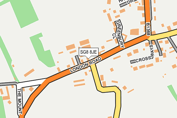 SG8 8JE map - OS OpenMap – Local (Ordnance Survey)