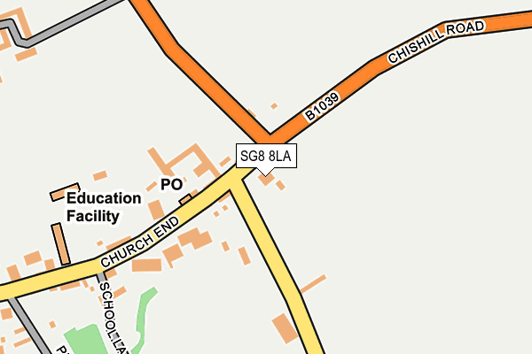 SG8 8LA map - OS OpenMap – Local (Ordnance Survey)