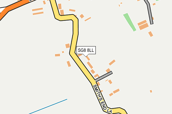 SG8 8LL map - OS OpenMap – Local (Ordnance Survey)