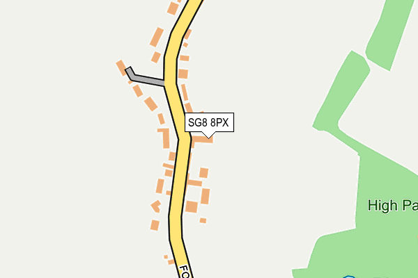 SG8 8PX map - OS OpenMap – Local (Ordnance Survey)