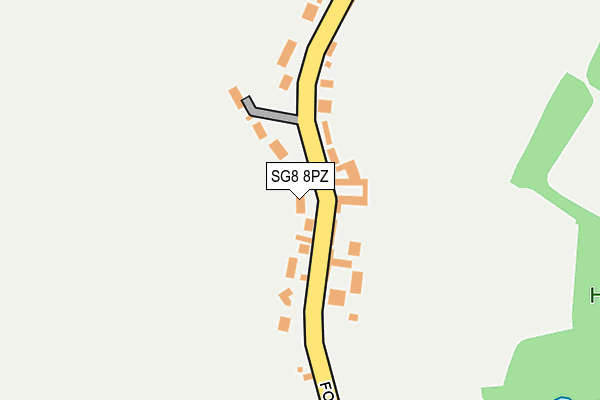 SG8 8PZ map - OS OpenMap – Local (Ordnance Survey)