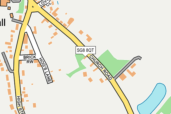 SG8 8QT map - OS OpenMap – Local (Ordnance Survey)