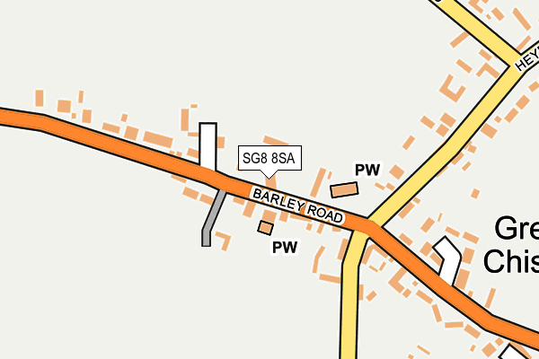 SG8 8SA map - OS OpenMap – Local (Ordnance Survey)