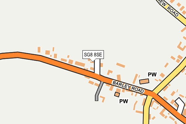 SG8 8SE map - OS OpenMap – Local (Ordnance Survey)