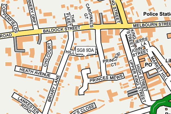 SG8 9DA map - OS OpenMap – Local (Ordnance Survey)