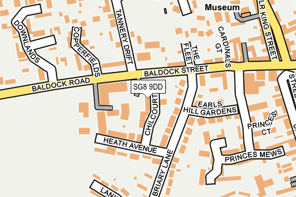 SG8 9DD map - OS OpenMap – Local (Ordnance Survey)