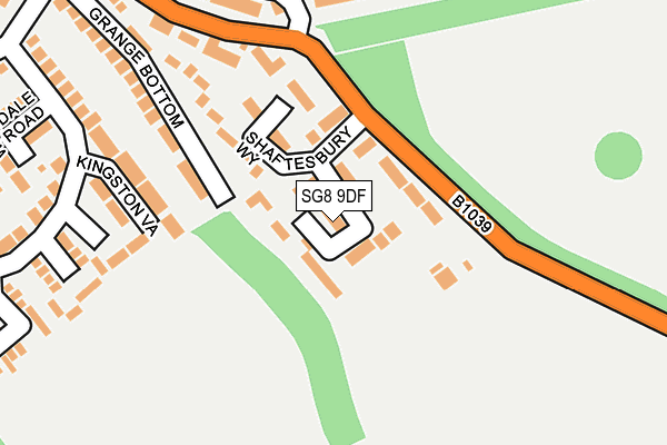 SG8 9DF map - OS OpenMap – Local (Ordnance Survey)