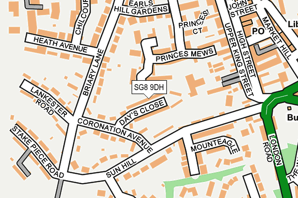 SG8 9DH map - OS OpenMap – Local (Ordnance Survey)