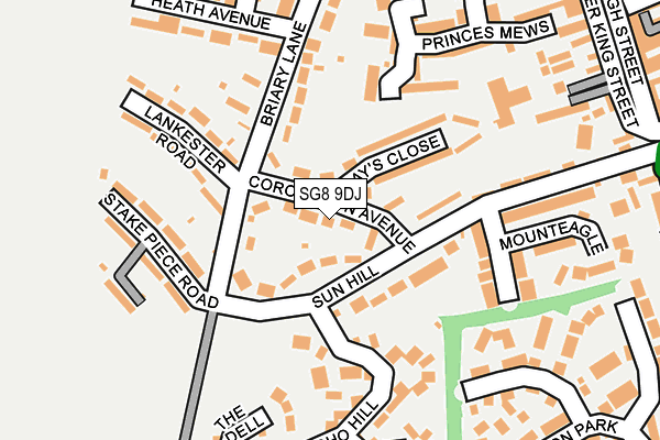 SG8 9DJ map - OS OpenMap – Local (Ordnance Survey)