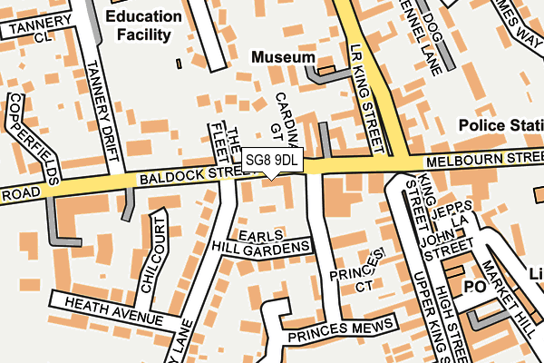 SG8 9DL map - OS OpenMap – Local (Ordnance Survey)